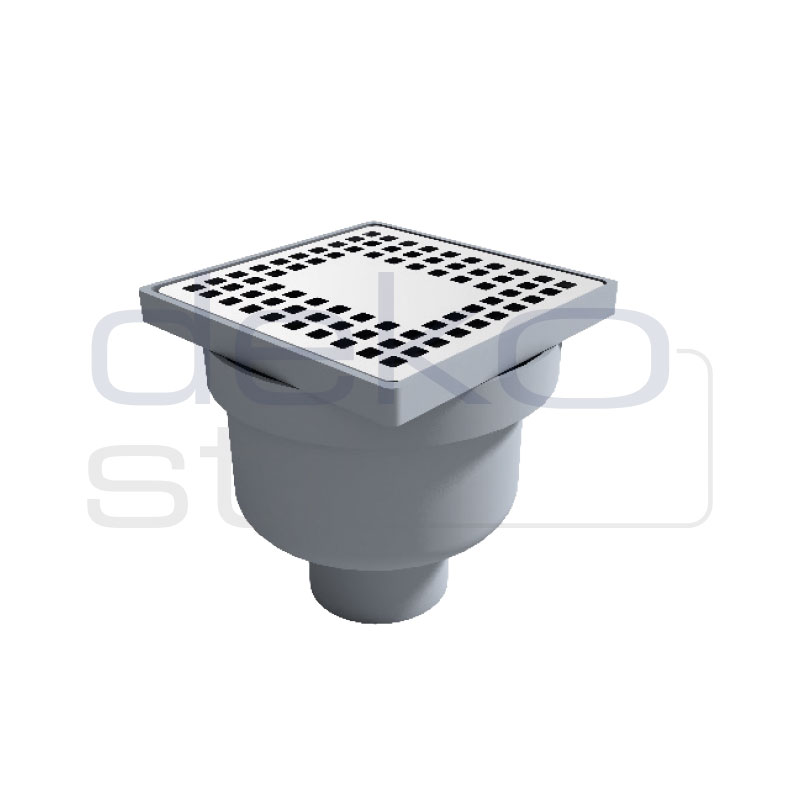 10x10 cm Paslanmaz Çerçeveli Banyo Süzgeci 