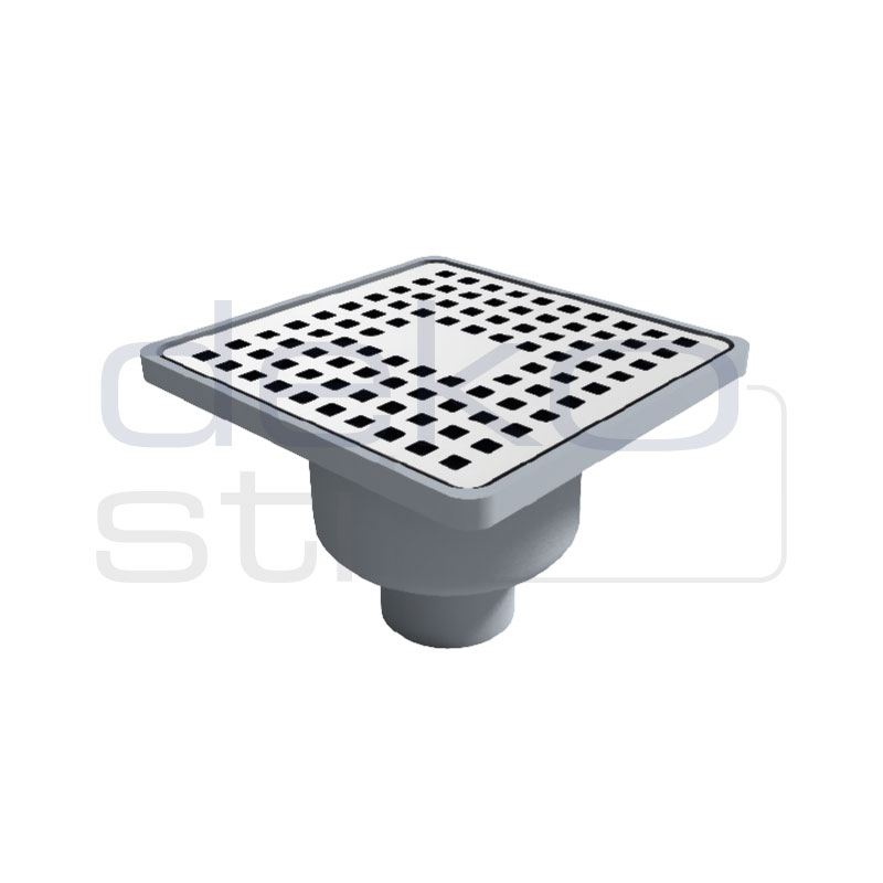 15x15 cm Paslanmaz Çerçeveli Banyo Süzgeci 